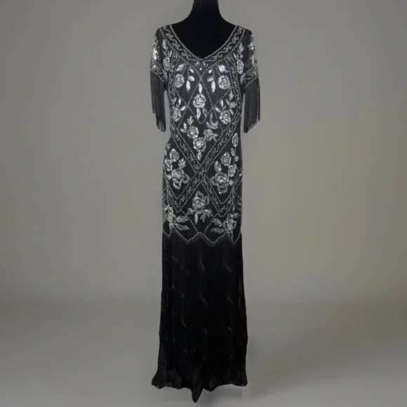 Babeyond- Flowery Multi-Layer Maxi Mermaid Plus Size Dress - Picture 3 of 17